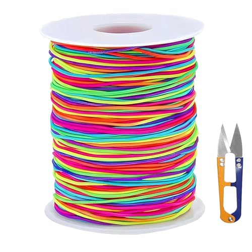 Elastische Gummikordel 1mm, Für Schmuckherstellung, Perlenfaden In Regenbogenfarben, Ideal Für DIY Armbänder, Inklusive Schere, Hochflexibles Bastelmaterial Elastische Gummikordel 1mm, Für Schmuckherstellung, Perlenfaden In Regenbogenfarben, Ideal Für DIY Armbänder, Inklusive Schere, Hochflexibles Bastelmaterial von Lunpog