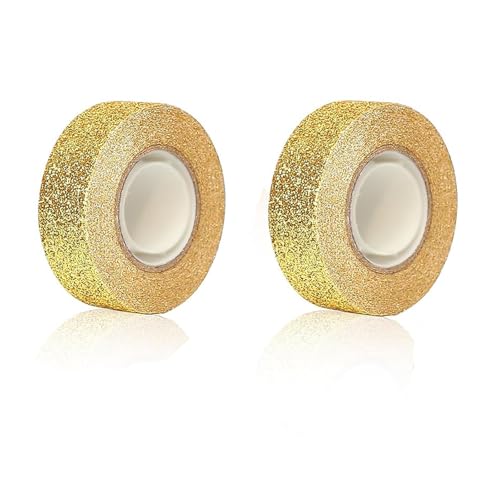 Lunpog 2 Rolle Glitzer-Klebeband Folien-Abdeckbänder Goldfarbener Washi-Papierstift für DIY Scrapbook Dekorative Klebebänder Basteln Und Geschenke 15 mm X 5 m Lunpog 2 Rolle Glitzer-Klebeband Folien-Abdeckbänder Goldfarbener Washi-Papierstift für DIY Scrapbook Dekorative Klebebänder Basteln Und Geschenke 15 mm X 5 m von Lunpog