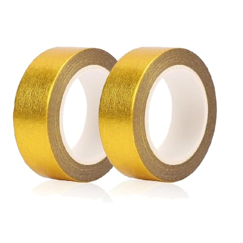 Lunpog 2 Rollen Washi Tape Gold, 15mm x 5m Goldfolie Washi Klebeband gold, Metallic Klebeband, Glänzendes Gold Klebeband für Scrapbooking Handwerk Deko Scrapbook Lunpog 2 Rollen Washi Tape Gold, 15mm x 5m Goldfolie Washi Klebeband gold, Metallic Klebeband, Glänzendes Gold Klebeband für Scrapbooking Handwerk Deko Scrapbook von Lunpog