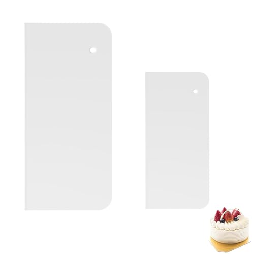 Lunpog 2 Stück Klares Acryl-Kuchenschaber Glätter Kuchenschaber Buttercreme Kuchenspachtel Kuchen Zuckerguss Dekorieren Kamm Torten Backen Zubehör Tortenspachtel für Backen Werkzeuge Küche Backen DIY Lunpog 2 Stück Klares Acryl-Kuchenschaber Glätter Kuchenschaber Buttercreme Kuchenspachtel Kuchen Zuckerguss Dekorieren Kamm Torten Backen Zubehör Tortenspachtel für Backen Werkzeuge Küche Backen DIY von Lunpog
