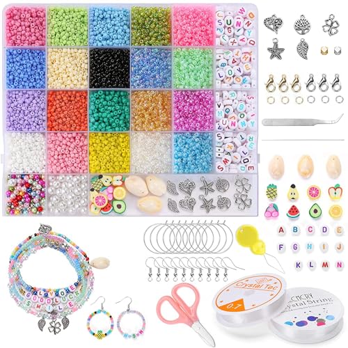 Lunriwis 6000 Stück Perlen für Perlen Set, 3mm Mini Perlen Machen Schmuck, für Schmuck DIY Set Armband Schmuckherstellung, für Kinder Geburtstage, Feiertage, DIY-Schmuckarmbänder Lunriwis 6000 Stück Perlen für Perlen Set, 3mm Mini Perlen Machen Schmuck, für Schmuck DIY Set Armband Schmuckherstellung, für Kinder Geburtstage, Feiertage, DIY-Schmuckarmbänder von Lunriwis