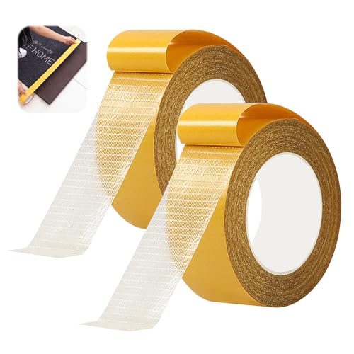 Lunyloer Doppelseitiges Klebeband, 2 Rolls Multifunktionales Klebeband 3cm x 20m Spurlos, Teppichklebeband Extra Stark, Gelb, 30mm x 20m Lunyloer Doppelseitiges Klebeband, 2 Rolls Multifunktionales Klebeband 3cm x 20m Spurlos, Teppichklebeband Extra Stark, Gelb, 30mm x 20m von Lunyloer
