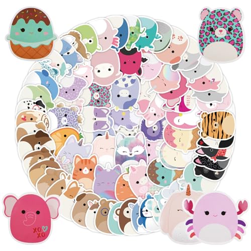 100 Stück Kawaii Tiere Sticker Set, Cute Sticker Wasserfest, Vinyl Aufkleber, Süße Stickers, Aufkleber Kinder Tiere, für Kinder, Laptop, Handyhülle, Koffer, Skateboard, Snowboard, Gitarre von Lunza