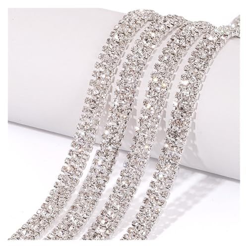1 Yard Glas-Strasskette for Aufnähen auf Strassband, Verwendung for Hut-, Mantel- und Schuhdekoration für DIY Kunst Kleidung Hochzeit Party Dekoration(Color 1) von LuoAXINN