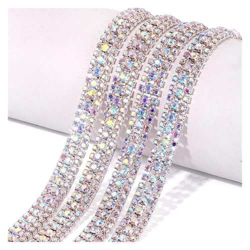1 Yard Glas-Strasskette for Aufnähen auf Strassband, Verwendung for Hut-, Mantel- und Schuhdekoration für DIY Kunst Kleidung Hochzeit Party Dekoration(Color 2) von LuoAXINN