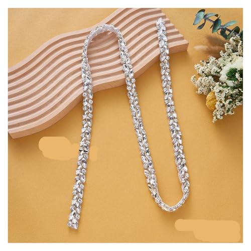 1 Yard Strass-Kristall-Applikation, Besatz for Schärpen, Stirnbänder, Strass-Kette auf Hotfix-Perlen, Nähen for Brautkleider für DIY Kunst Kleidung Hochzeit Party Dekoration(Color1) von LuoAXINN
