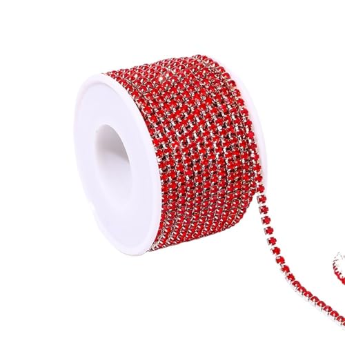 10 Yard/Rolle Kristall Strass Kette Trim for Hochzeit Kleid Nähen Handwerk DIY Dekoration Schmuck für DIY Kunst Kleidung Hochzeit Party Dekoration(Color 12,10YARDS_2MM) von LuoAXINN