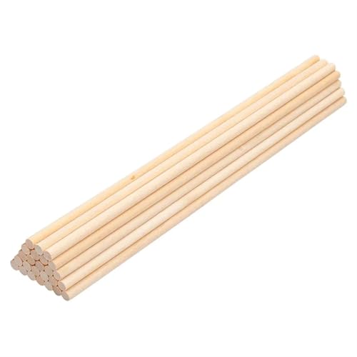 100 Stück 30 cm lange Holzdübelstangen aus unlackiertem, natürlichem Hartholz, runder Holzstab for Basteln, gestufter Kuchen, Stütze, Hochzeitsband, Zauberstäbe für Holzbau-Stöcke 100 Stück 30 cm lange Holzdübelstangen aus unlackiertem, natürlichem Hartholz, runder Holzstab for Basteln, gestufter Kuchen, Stütze, Hochzeitsband, Zauberstäbe für Holzbau-Stöcke von LuoAXINN
