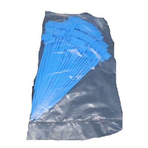 100 Stück Kabelbinder, Etiketten, Schlaufe, selbstsichernde, Netzwerk-Befestigungsbänder, Markierungen, 4 x 150 mm, 3, 200 für Kabelmanagement(100pcs Blue,3x100mm) von LuoAXINN