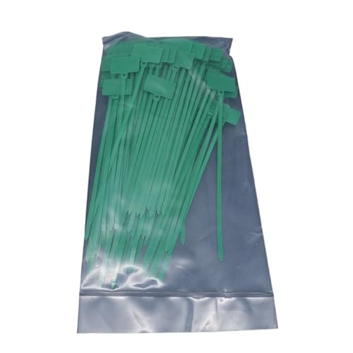 100 Stück Kabelbinder, Etiketten, Schlaufe, selbstsichernde, Netzwerk-Befestigungsbänder, Markierungen, 4 x 150 mm, 3, 200 für Kabelmanagement(100pcs Green,4x150mm) von LuoAXINN
