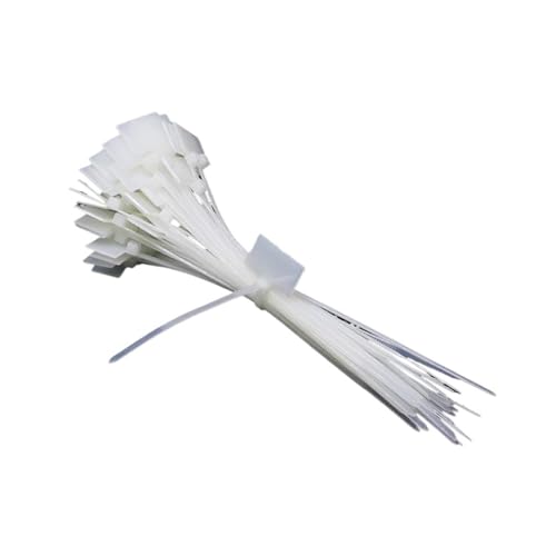 100 Stück Kabelbinder for Beschriften von Stromkabeln, selbstsichernde, Netzwerkkabelmarkierung, Kabel, Drahtband, Reißverschluss für Kabelmanagement(3x100mm) von LuoAXINN