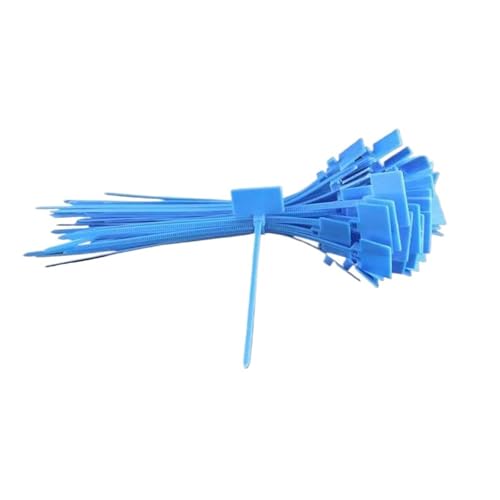 100 Stück farbige Kabeletiketten, Bindungsmarkierung, Reißverschluss, feste Bindung, 4 x 150 mm für Kabelmanagement(Blue) von LuoAXINN