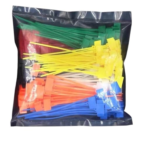 100 Stück farbige Kabeletiketten, Bindungsmarkierung, Reißverschluss, feste Bindung, 4 x 150 mm für Kabelmanagement(Mixed color) von LuoAXINN