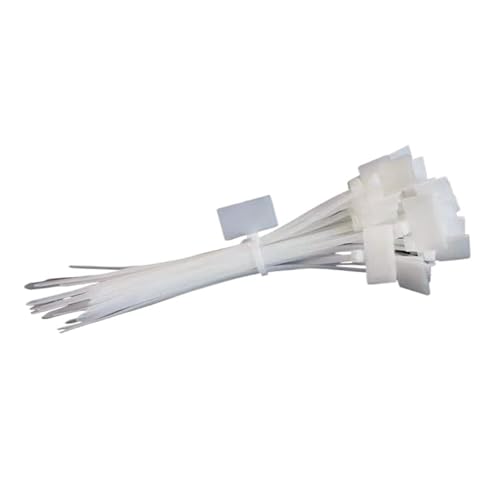 100 Stück farbige Kabeletiketten, Bindungsmarkierung, Reißverschluss, feste Bindung, 4 x 150 mm für Kabelmanagement(WHITE) von LuoAXINN