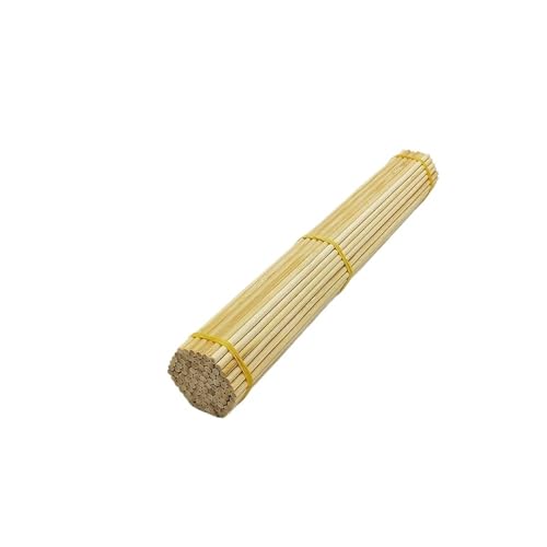 100 Stück natürliche, runde, quadratische Bambusstäbe, DIY-Handwerksmaterialien, Sandtisch, Gebäudemodell, kreative Bastelmaterialien für Holzbau-Stöcke(3mm round white) von LuoAXINN