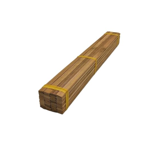 100 Stück natürliche, runde, quadratische Bambusstäbe, DIY-Handwerksmaterialien, Sandtisch, Gebäudemodell, kreative Bastelmaterialien für Holzbau-Stöcke(3x9mm brown) von LuoAXINN