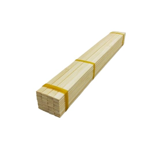 100 Stück natürliche, runde, quadratische Bambusstäbe, DIY-Handwerksmaterialien, Sandtisch, Gebäudemodell, kreative Bastelmaterialien für Holzbau-Stöcke(3x9mm white) von LuoAXINN