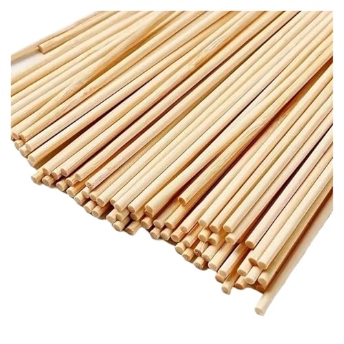 100 Stück runde Holzstäbe for Selbermachen, handgefertigt, Gebäudemodell, Material, Massivholz, kleine Holzbearbeitungswerkzeuge für Holzbau-Stöcke(100mm 3mm) von LuoAXINN