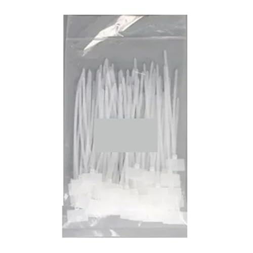 100 stücke 3 * 100mm 4 * 150mm 4 * 200mm Kabelbinder Etiketten Klettverschlüsse Marker Kabel tag Selbstsichernde für Kabelmanagement(WHITE,4x200mm) von LuoAXINN