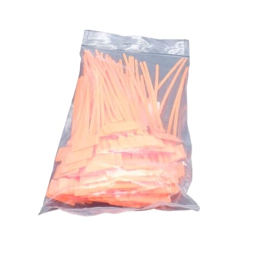 100 stücke Kabel Etiketten Schleife Self-locking Zip Tie Wraps Netzwerk Befestigung Riemen Marker für Kabelmanagement(100pcs Orange,4x150mm) von LuoAXINN