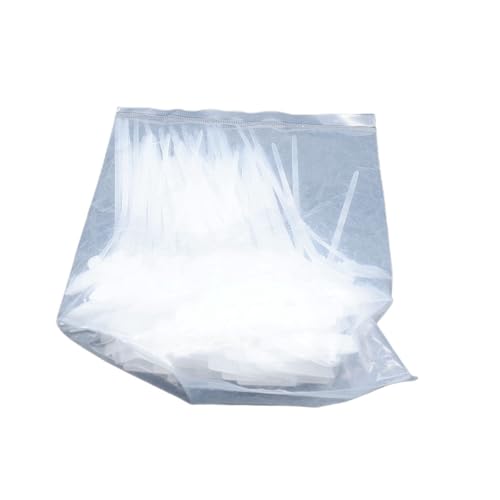 100 stücke Kabel Etiketten Schleife Self-locking Zip Tie Wraps Netzwerk Befestigung Riemen Marker für Kabelmanagement(100pcs White,4x150mm) von LuoAXINN