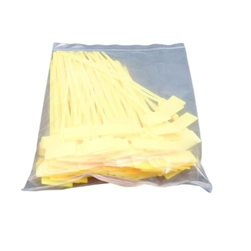 100 stücke Kabel Etiketten Schleife Self-locking Zip Tie Wraps Netzwerk Befestigung Riemen Marker für Kabelmanagement(100pcs Yellow,4x200mm) von LuoAXINN