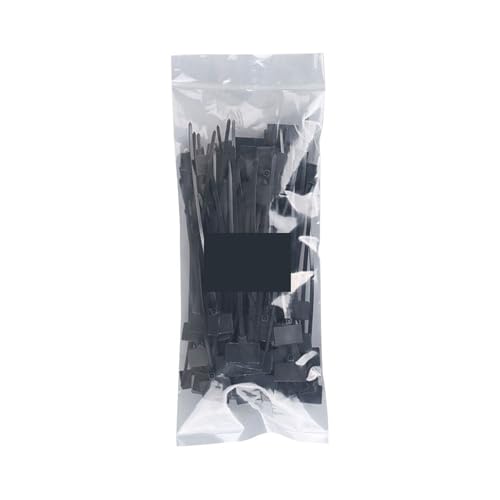 100 stücke Kabelbinder Tag Etiketten Schleife Krawatten Marker Kabel Selbst-locking Zip für Kabelmanagement(Black) von LuoAXINN