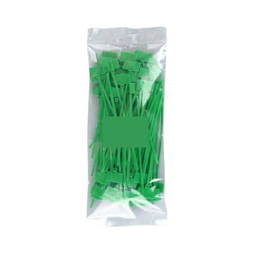 100 stücke Kabelbinder Tag Etiketten Schleife Krawatten Marker Kabel Selbst-locking Zip für Kabelmanagement(Green) von LuoAXINN