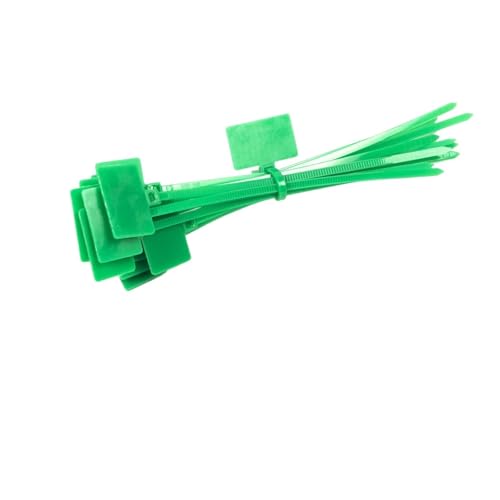 100 stücke Kabelbinder Tag Selbst-locking Zip Krawatten Netzwerk Bunte Kabel Marker Draht Wraps Befestigungs Riemen für Kabelmanagement(3X100 green) von LuoAXINN