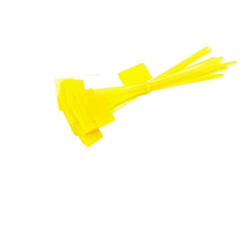 100 stücke Kabelbinder Tag Selbst-locking Zip Krawatten Netzwerk Bunte Kabel Marker Draht Wraps Befestigungs Riemen für Kabelmanagement(3X100 yellow) von LuoAXINN