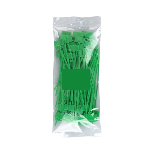 100 stücke Schleife Krawatten Marker Kabel Tag Self-locking Zip Kabelbinder für Kabelmanagement(Green) von LuoAXINN