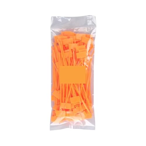 100 stücke Schleife Krawatten Marker Kabel Tag Self-locking Zip Kabelbinder für Kabelmanagement(Orange) von LuoAXINN
