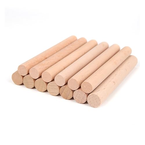 20 Stück Holz-Rollstäbe, Kunst, solide runde Holzstäbe, Ton-Werkzeuge, DIY-Handwerk für Holzbau-Stöcke(1.4x40cm) von LuoAXINN