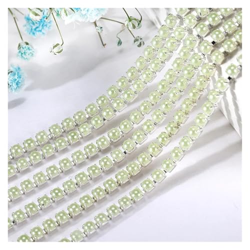 2mm Kristall Perle Strass Kette Tasse for Nähen DIY Bekleidungs ​​Zubehör Trim für DIY Kunst Kleidung Hochzeit Party Dekoration(Color 5,2mm-5 yard) von LuoAXINN