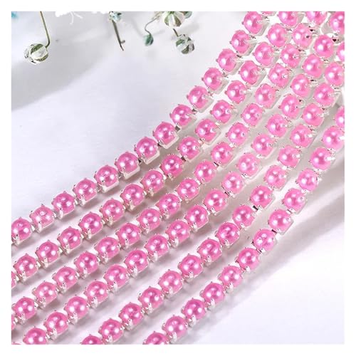 2mm Kristall Perle Strass Kette Tasse for Nähen DIY Bekleidungs ​​Zubehör Trim für DIY Kunst Kleidung Hochzeit Party Dekoration(Color 7,2mm-1 yard) von LuoAXINN