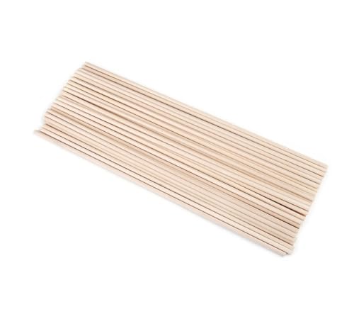 3 mm 5 mm 25/50 Stück runde Holz-Bambusstäbchen for Selbermachen, handgefertigtes Basteln, kleine Holzstäbchen, Material for Holzbearbeitungsbedarf für Holzbau-Stöcke(F 3x200mm 50pcs) von LuoAXINN