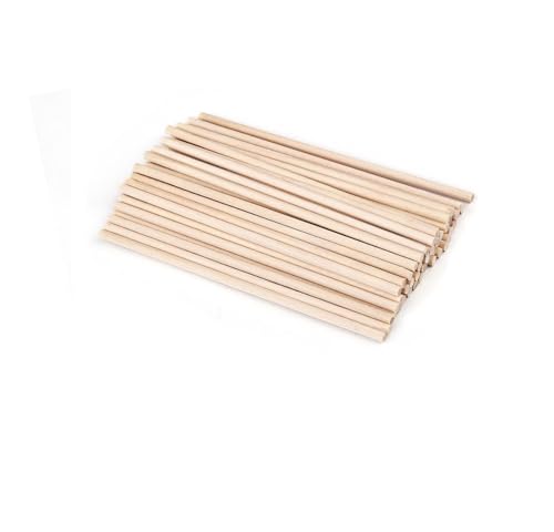 3 mm 5 mm 25/50 Stück runde Holz-Bambusstäbchen for Selbermachen, handgefertigtes Basteln, kleine Holzstäbchen, Material for Holzbearbeitungsbedarf für Holzbau-Stöcke(G 3x300mm 50pcs) von LuoAXINN