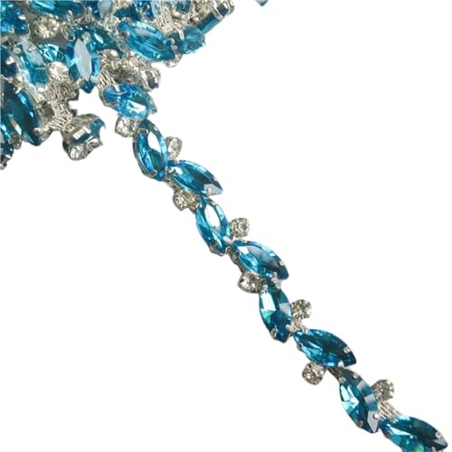 30 cm Strass Kristall Kette Bling Diamante Spitze Diamant Trim Band Halskette Applique Edelstein Funkeln Brautkleid für DIY Kunst Kleidung Hochzeit Party Dekoration(Color 2) von LuoAXINN