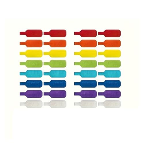 32 bunte Kabelbinder – beschreibbare Funktionskabeletiketten for Ordnen und Kennzeichnen von Kabeln für Kabelmanagement 32 bunte Kabelbinder – beschreibbare Funktionskabeletiketten for Ordnen und Kennzeichnen von Kabeln für Kabelmanagement von LuoAXINN