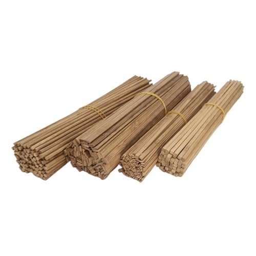 40 Stück Bambusstäbe in verschiedenen Größen, Holzstäbchen, unfertiges Gebäudemodell, Handarbeit für Holzbau-Stöcke 40 Stück Bambusstäbe in verschiedenen Größen, Holzstäbchen, unfertiges Gebäudemodell, Handarbeit für Holzbau-Stöcke von LuoAXINN