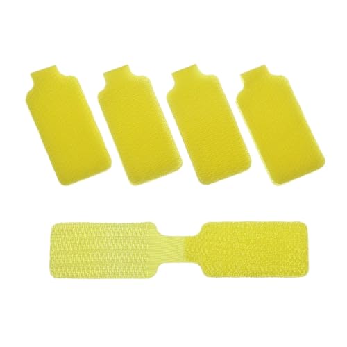 5 Teile/satz Kabel Etiketten Bunte Beschreibbare Draht Elektrische Organizer Wickler Ordentlich Schutz für Kabelmanagement(Yellow-Unwritable) von LuoAXINN