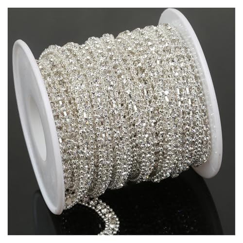 5 mm breite Cup-Kette aus Kristall-Strassperlen for Bekleidungszubehör für DIY Kunst Kleidung Hochzeit Party Dekoration(Color 1,5mm-3yards) von LuoAXINN