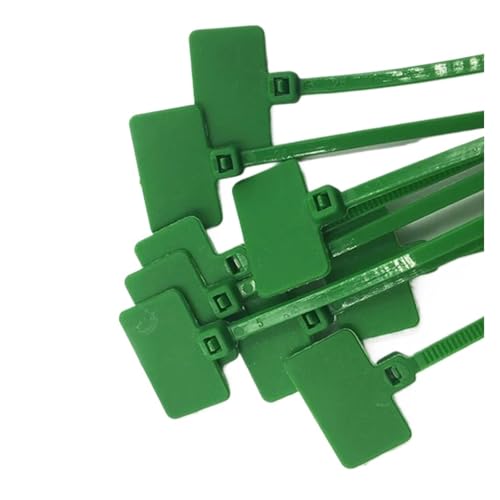 50 stücke 4 * 150mm Kabelbinder Tag Etiketten Schleife Marker für Kabelmanagement(50pcs green) von LuoAXINN
