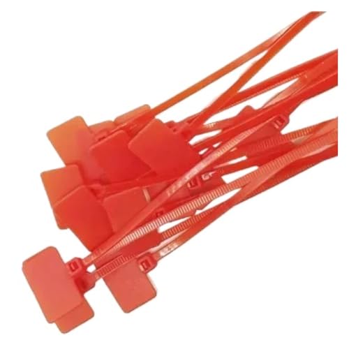 50 stücke 5 * 150mm Kabelbinder Tag Etiketten Klettverschluss Marker Kabel selbstsichernde für Kabelmanagement(Red,4x150mm(50Pcs)) von LuoAXINN
