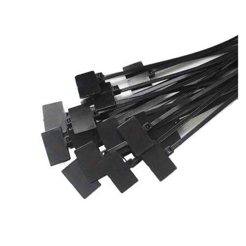 50 teile/los 4 * 150mm Kabelbinder Tag Etiketten Klettverschluss Marker Kabel selbstsichernde für Kabelmanagement(BLACK) von LuoAXINN