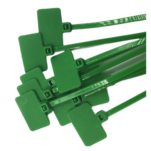 50 teile/los 4 * 150mm Kabelbinder Tag Etiketten Klettverschluss Marker Kabel selbstsichernde für Kabelmanagement(GREEN) von LuoAXINN