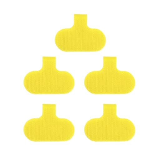 5Pcs Beschreibbare Kabel Protector Identifikation Draht Etiketten Elektrische Organisieren für Kabelmanagement(Yellow-Unwritable) von LuoAXINN