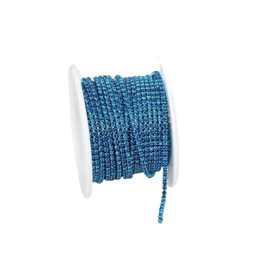 Dichte Strasskettenbesatz for Aufnähen auf Glaskristall-Cup-Kette, Gule Strassbändern for Heimwerker für DIY Kunst Kleidung Hochzeit Party Dekoration(Color 19,10YARDS_3MM) von LuoAXINN