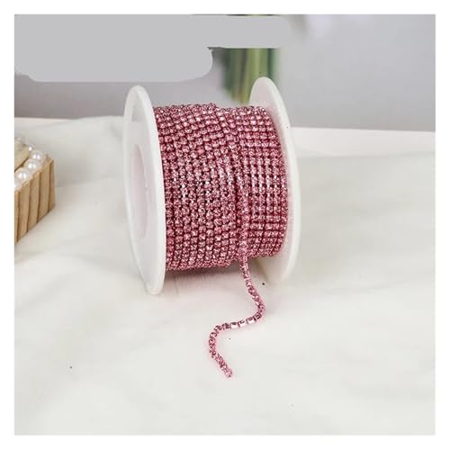 Dichte Strasskettenbesatz for Aufnähen auf Glaskristall-Cup-Kette, Gule Strassbändern for Heimwerker für DIY Kunst Kleidung Hochzeit Party Dekoration(Color 25,1YARD_2.5MM) von LuoAXINN