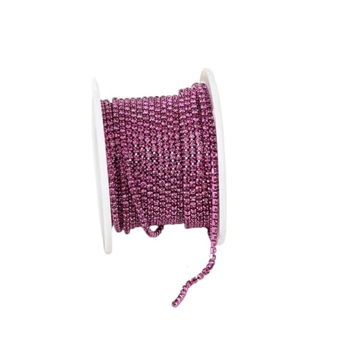 Dichte Strasskettenbesatz for Aufnähen auf Glaskristall-Cup-Kette, Gule Strassbändern for Heimwerker für DIY Kunst Kleidung Hochzeit Party Dekoration(Color 4,5YARDS_2MM) von LuoAXINN